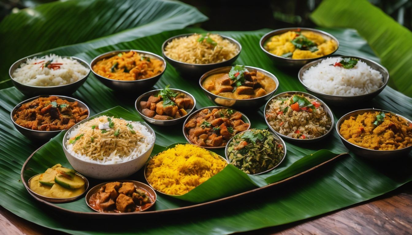 Sri Lankan dining table at Mali's Culinary Delights